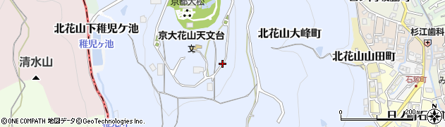 京都府京都市山科区北花山大峰町周辺の地図