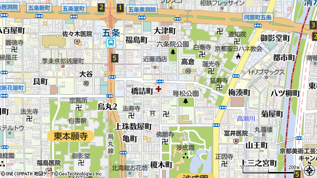 〒600-8183 京都府京都市下京区間之町通六条下る夷之町の地図