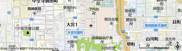 京都府京都市下京区柿本町607周辺の地図
