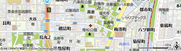 京都府京都市下京区栄町周辺の地図