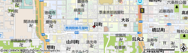 京都府京都市下京区艮町周辺の地図