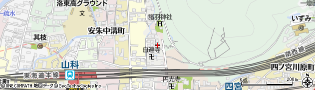 京都府京都市山科区安朱東海道町20-8周辺の地図