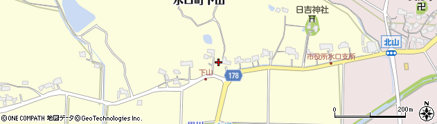 滋賀県甲賀市水口町下山206周辺の地図