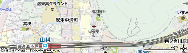 京都府京都市山科区安朱東海道町20周辺の地図