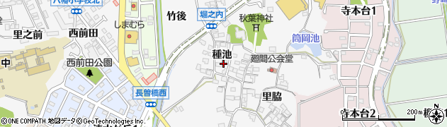 愛知県知多市八幡（種池）周辺の地図