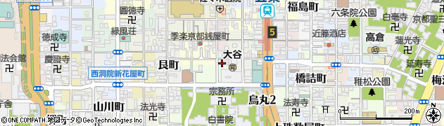 京都府京都市下京区東魚屋町周辺の地図
