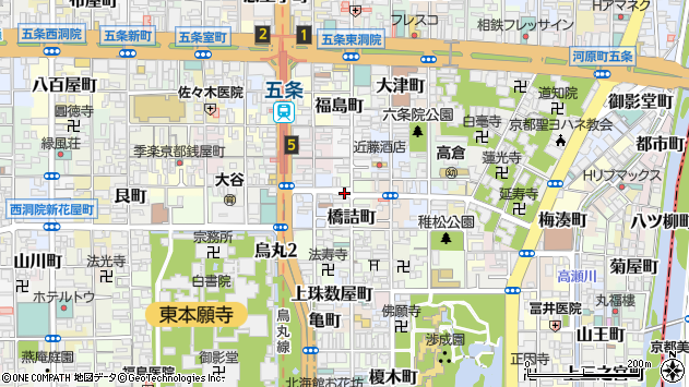 〒600-8187 京都府京都市下京区橋詰町の地図
