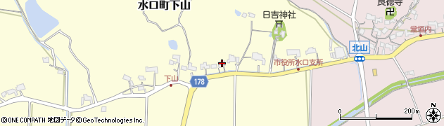 滋賀県甲賀市水口町下山151周辺の地図