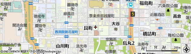 京都府京都市下京区西魚屋町周辺の地図