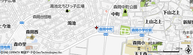 愛知県東浦町（知多郡）森岡（後廻間）周辺の地図
