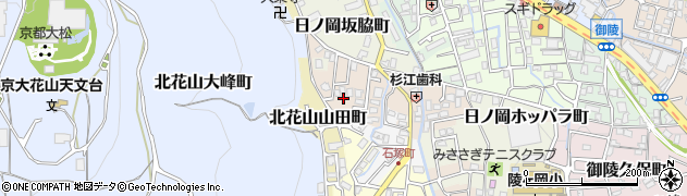京都府京都市山科区日ノ岡ホッパラ町周辺の地図