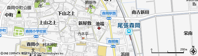 愛知県東浦町（知多郡）森岡（池端）周辺の地図