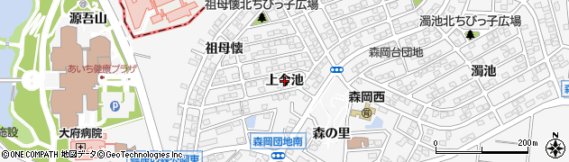 愛知県東浦町（知多郡）森岡（上今池）周辺の地図
