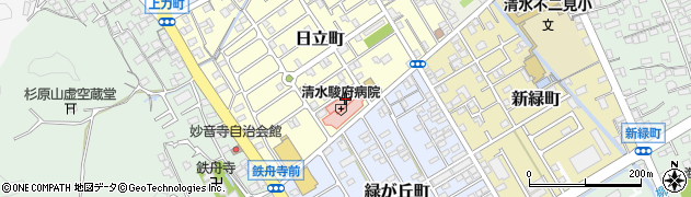 清水駿府病院周辺の地図