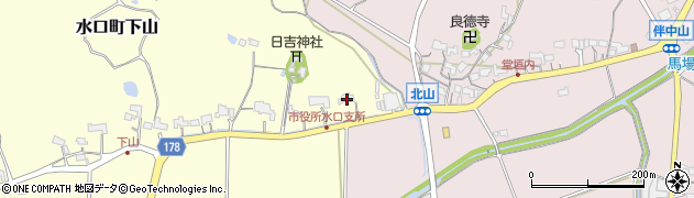 滋賀県甲賀市水口町下山45周辺の地図
