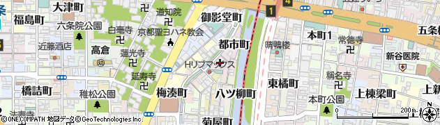京都府京都市下京区都市町周辺の地図