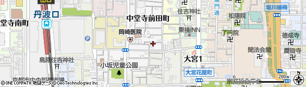 京都府京都市下京区中堂寺前田町6周辺の地図