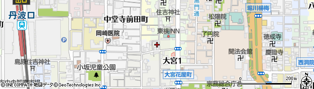 京都府京都市下京区丹波街道町308周辺の地図