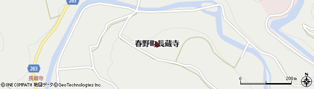 静岡県浜松市天竜区春野町長蔵寺周辺の地図