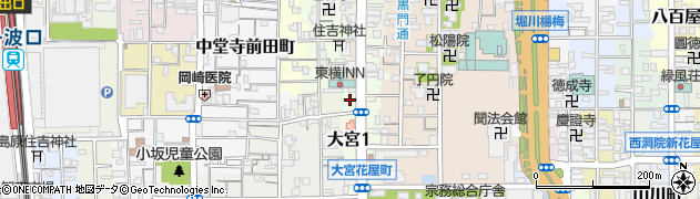 京都府京都市下京区大宮一丁目周辺の地図