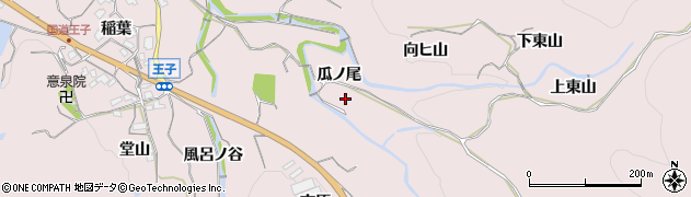 京都府亀岡市篠町王子（瓜ノ尾）周辺の地図