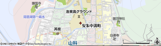 京都府京都市山科区安朱山田周辺の地図