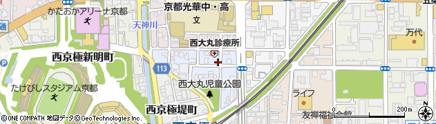 Ｋ＆Ｙ西京極周辺の地図