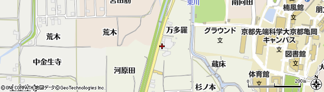 京都府亀岡市曽我部町寺（万多羅）周辺の地図