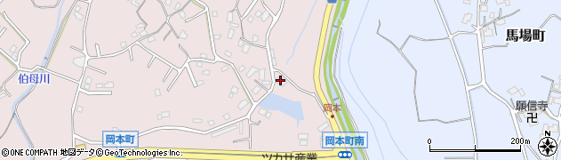 岡本町自治会館周辺の地図