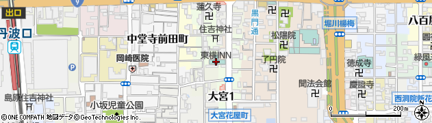 東横ＩＮＮ京都五条大宮周辺の地図