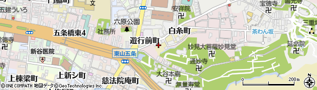 京都府京都市東山区白糸町周辺の地図