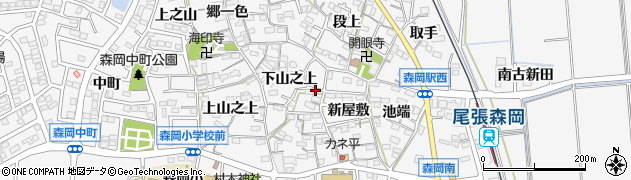 愛知県知多郡東浦町森岡下山之上周辺の地図