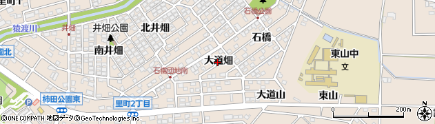 愛知県安城市里町（大道畑）周辺の地図