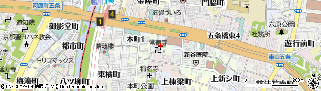 京都府京都市東山区袋町周辺の地図