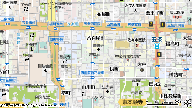 〒600-8323 京都府京都市下京区金屋町の地図