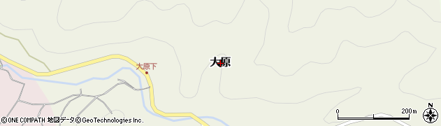 岡山県美作市大原周辺の地図