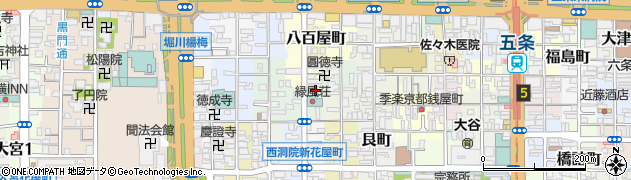 京都府京都市下京区金屋町周辺の地図