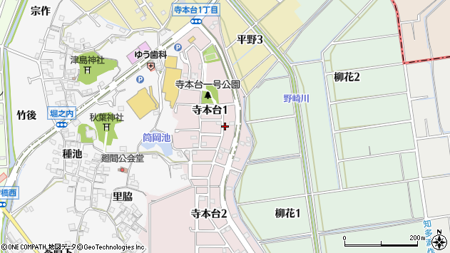 〒478-0003 愛知県知多市寺本台の地図