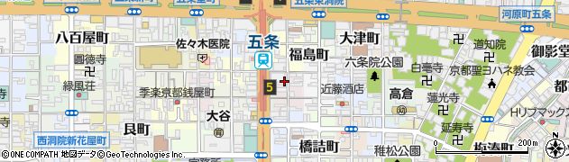 京都府京都市下京区下平野町周辺の地図