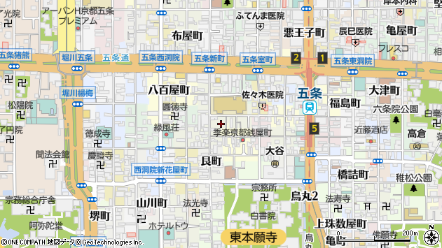 〒600-8302 京都府京都市下京区蛭子町の地図
