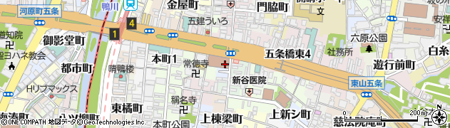 京都府京都市東山区石垣町西側周辺の地図
