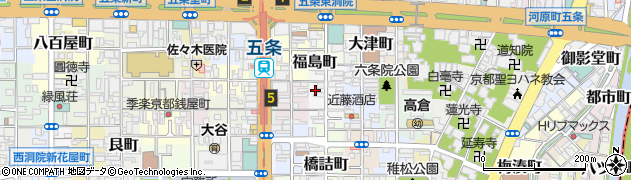 京都府京都市下京区和泉町周辺の地図