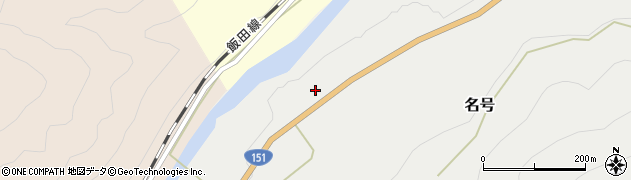 愛知県新城市名号（居沢）周辺の地図