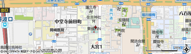 京都府京都市下京区中堂寺前町周辺の地図