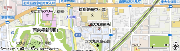 京都府京都市右京区西京極野田町43周辺の地図