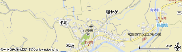 愛知県岡崎市米河内町（稲葉）周辺の地図