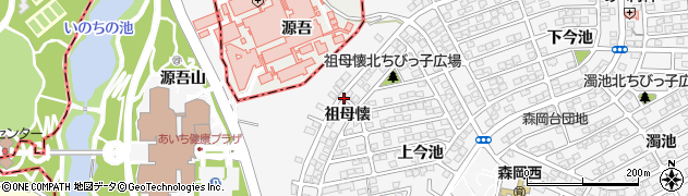 愛知県東浦町（知多郡）森岡（祖母懐）周辺の地図