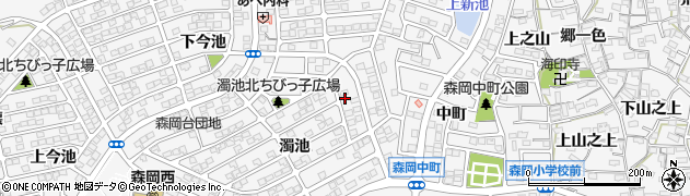 愛知県東浦町（知多郡）森岡（高峯）周辺の地図