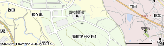 京都府亀岡市篠町篠（小園谷）周辺の地図