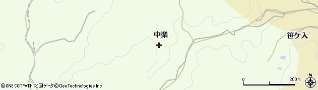 愛知県岡崎市滝町（中楽）周辺の地図